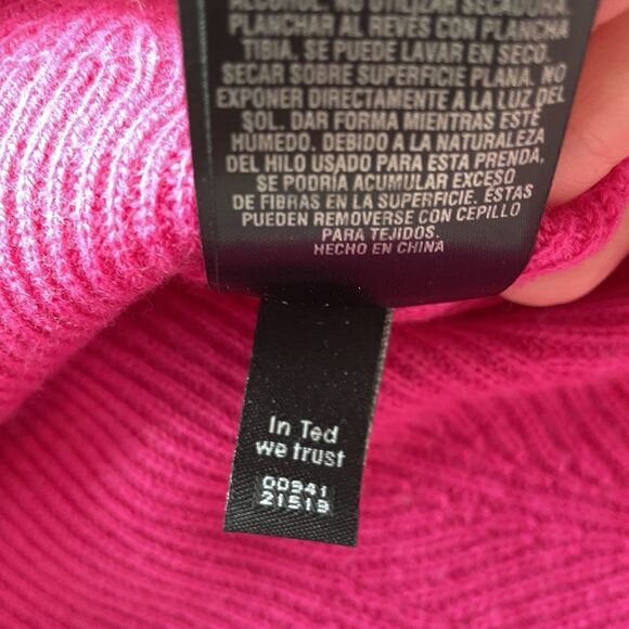 Ted Baker Bobbe London Peplum Sweater Pink Flared Top Cashmere Blend Womens S - Picture 9 of 14